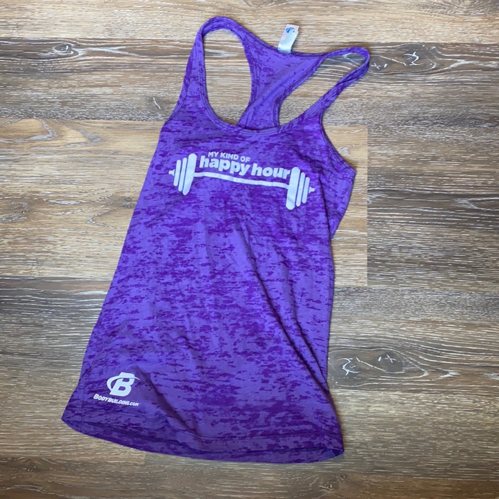 Small purple BodyBuilding tank top